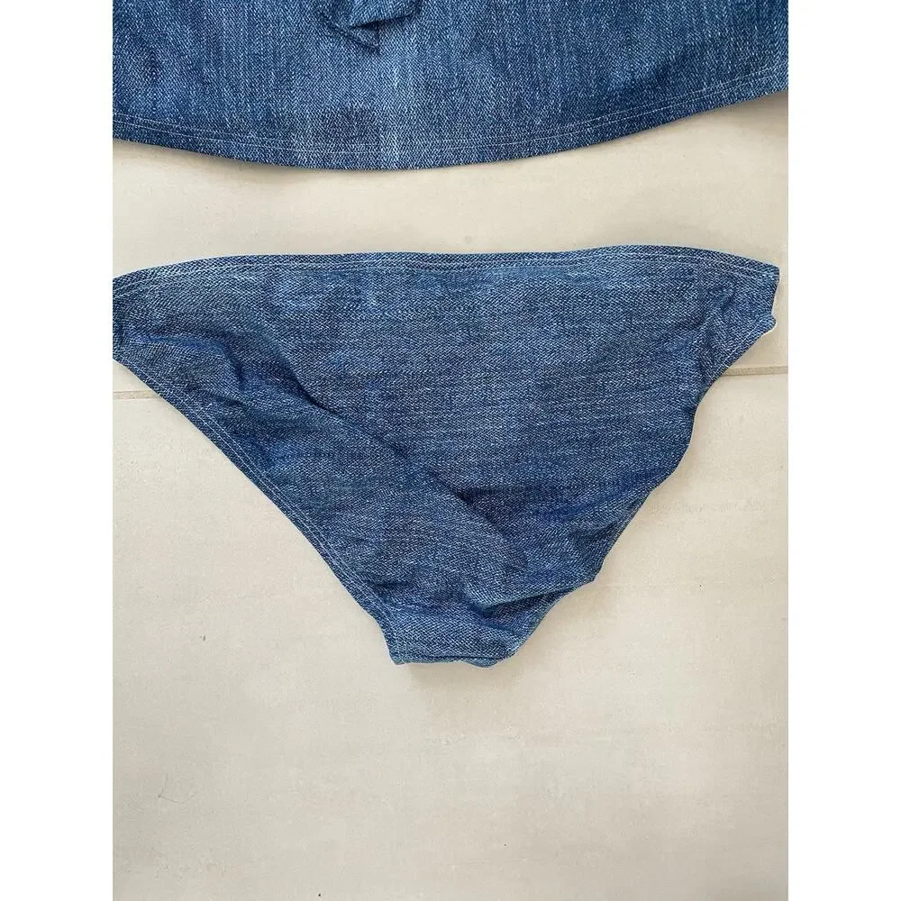 Venus Swim 12/14 Bikini Swimsuit Color Block Cut Out Nautical Swimwear